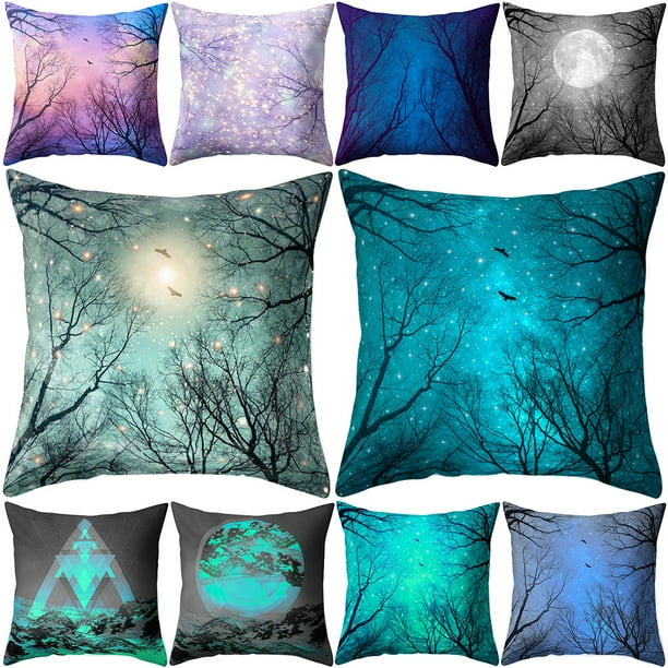 Pillow Decorative Throw Starry Forest Pillow Decorative Throw Starry Forest